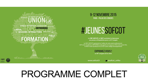 Programme congrès SOFCOT 2015