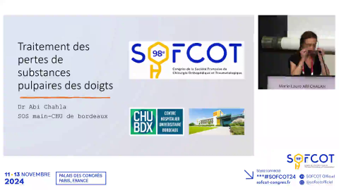 Conférence d'enseignement : Les lambeaux de couverture pulpaire des doigts 
