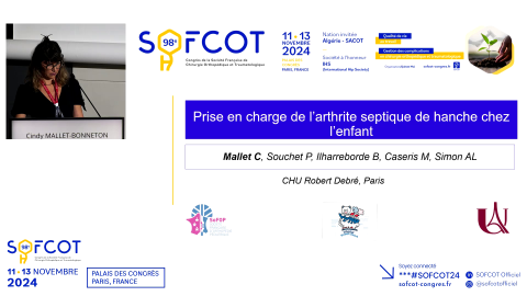 Conférence d'enseignement : Prise en charge des arthrites septiques de hanche de l’enfant 