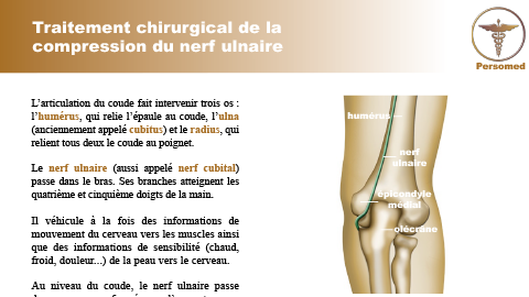 Traitement chirurgical de la compression du nerf ulnaire