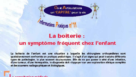 La boiterie : un symptôme fréquent chez l'enfant