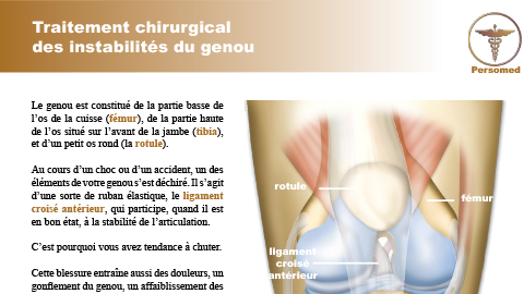 Traitement chirurgical des instabilités du genou