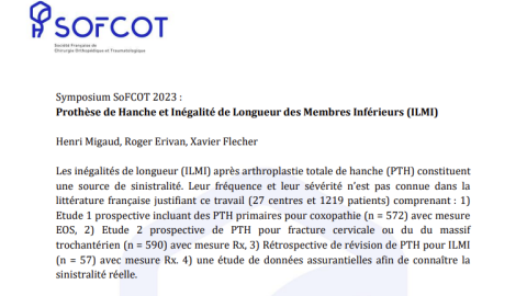 Prothèse de Hanche et Inégalité de Longueur des Membres Inférieurs (ILMI)