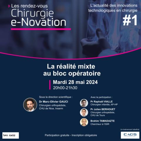 La réalité mixte au bloc opératoire 28 mai 2024 à 20h