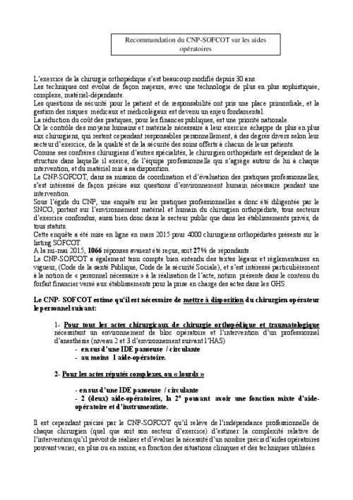 Aides opératoires