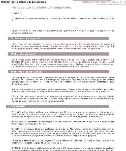 Histiocytose à cellules de Langerhans