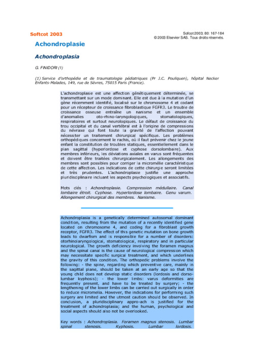 Achondroplasie
