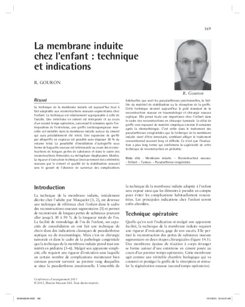 La membrane induite chez l'enfant : technique et indications