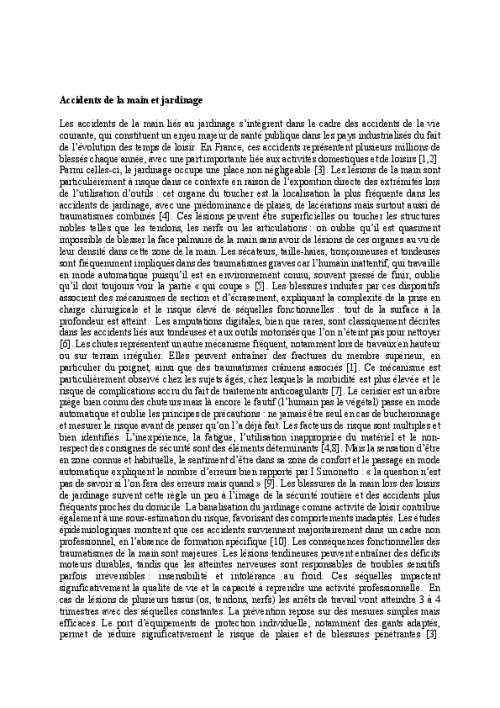 Dossier thématique - Prévenir les accidents de la main liés au jardinage