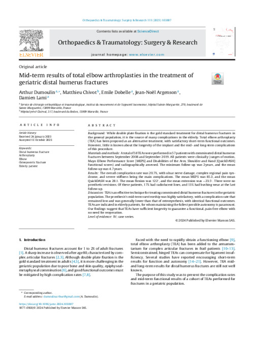 Article du mois Avril 2025