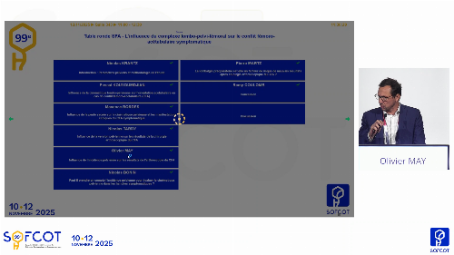 Table ronde SFA  : Influence de l’incidence pelvienne sur les résultats de l’arthroscopie du CFA