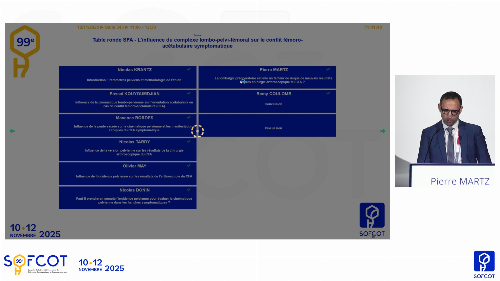 Table ronde SFA  : La lombalgie préopératoire est-elle un facteur de risque de mauvais résultats après chirurgie arthroscopique du CFA