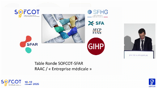 Table ronde SFAR-SOFCOT : Thrombo prophylaxie - Besoins du Chirurgien Orthopédiste