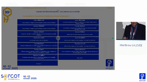 Session cheville : Physiopathologie, diagnostic et traitement des entorses et de l’instabilité chronique de la cheville