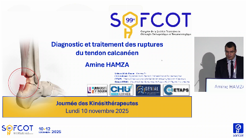 Session cheville : Diagnostic et traitement des ruptures du tendon calcanéen