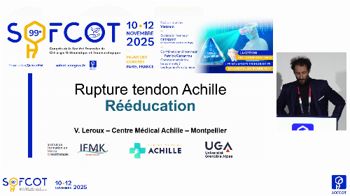 Session cheville : Traitement kinésithérapique des ruptures du tendon calcanéen