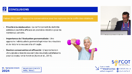 Faut-il opérer les ruptures des muscles de la coiffe des rotateurs 