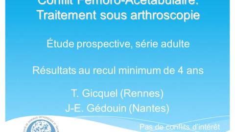 SYMPOSIUM : Conflit fémoro-acétabulaire de l’enfant à l’adulte - 9